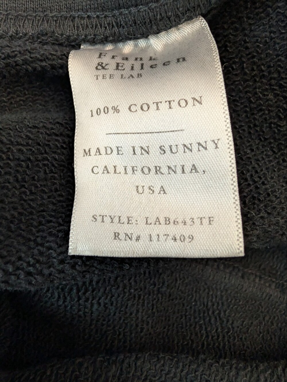 Frank & Eileen Bella Italian Sweatpant British Royal Navy Small Triple Fleece - Picture 11 of 11